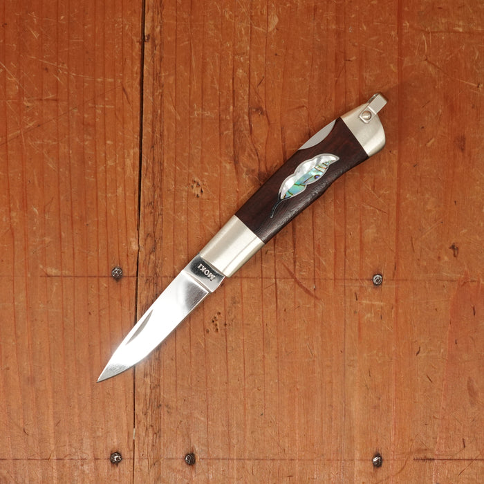 MOKI Leaf 45mm Folding Knife Lock Back Ironwood Handle