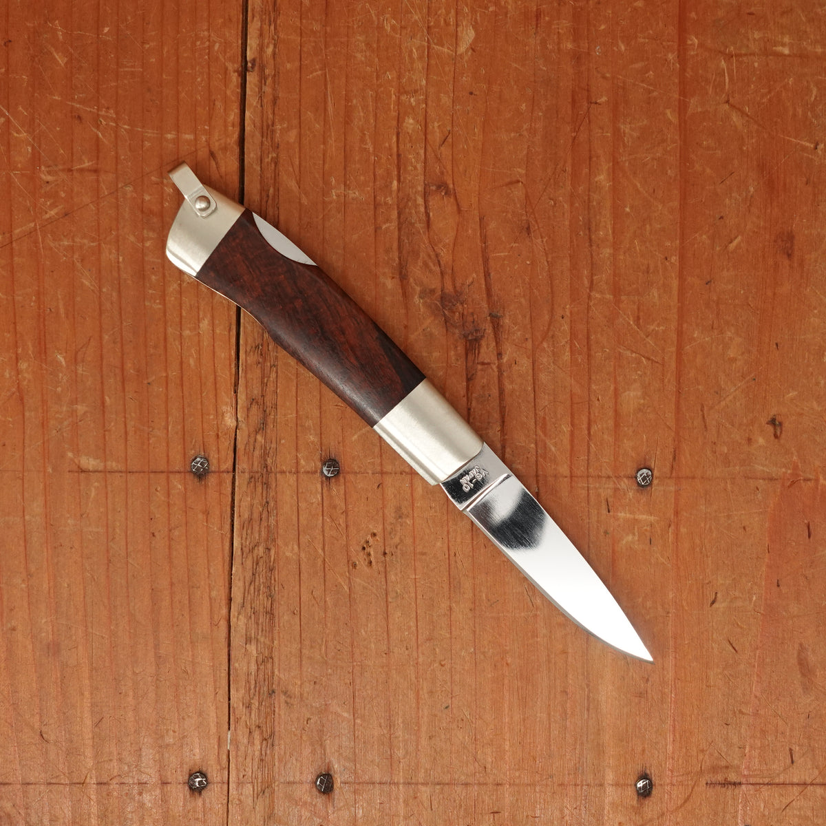MOKI Leaf 45mm Folding Knife Lock Back Ironwood Handle