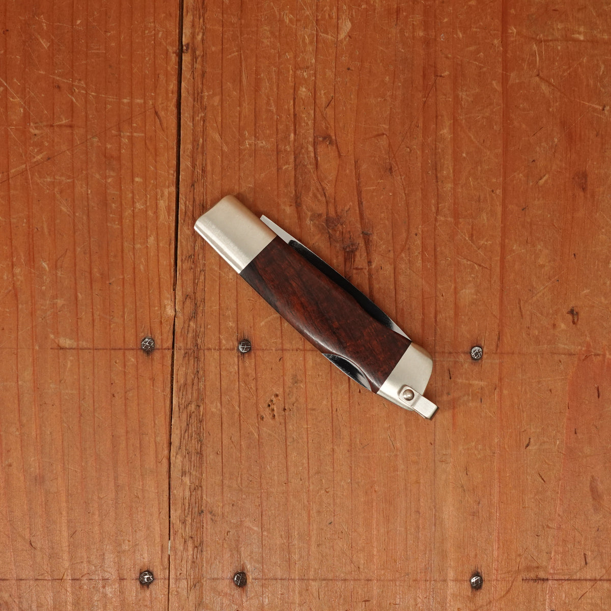 MOKI Leaf 45mm Folding Knife Lock Back Ironwood Handle
