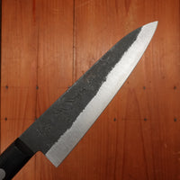 Morihei Hisamoto 135mm Petty Iron Clad Shirogami 1 Kurouchi Pakka Handle