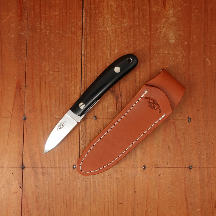 MOKI Banff 55mm Fixed Blade Linen Micarta Handle