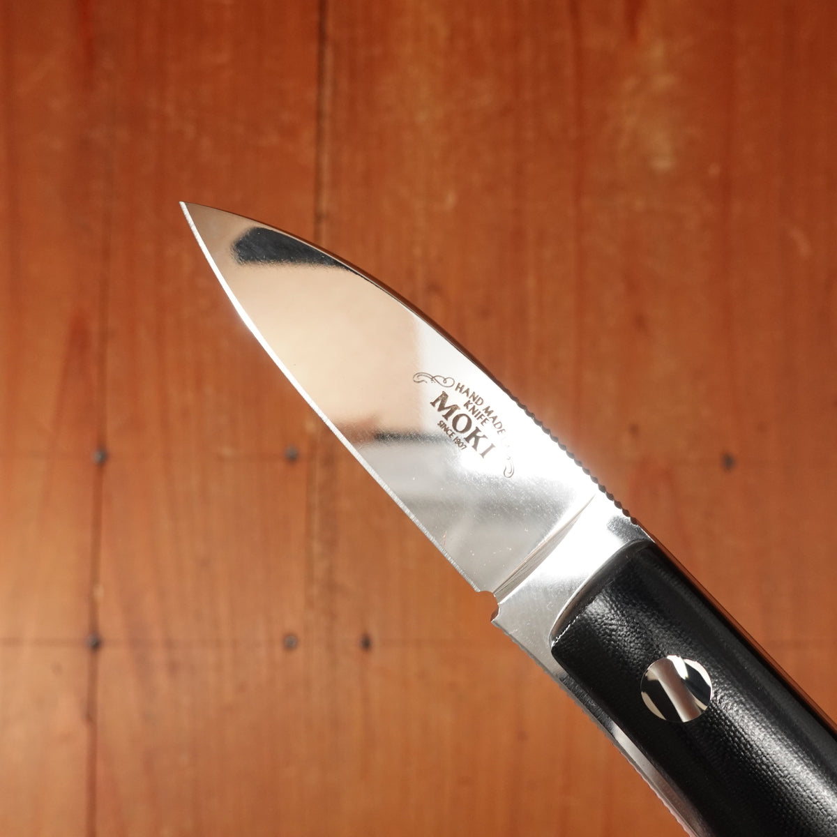 MOKI Banff 55mm Fixed Blade Linen Micarta Handle