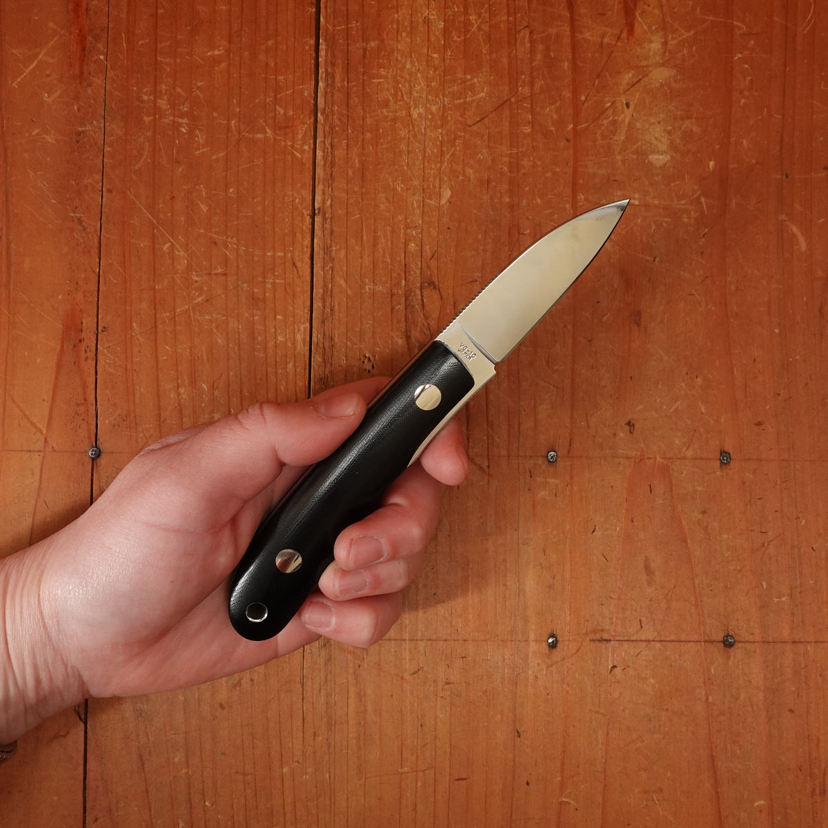MOKI Banff 55mm Fixed Blade Linen Micarta Handle