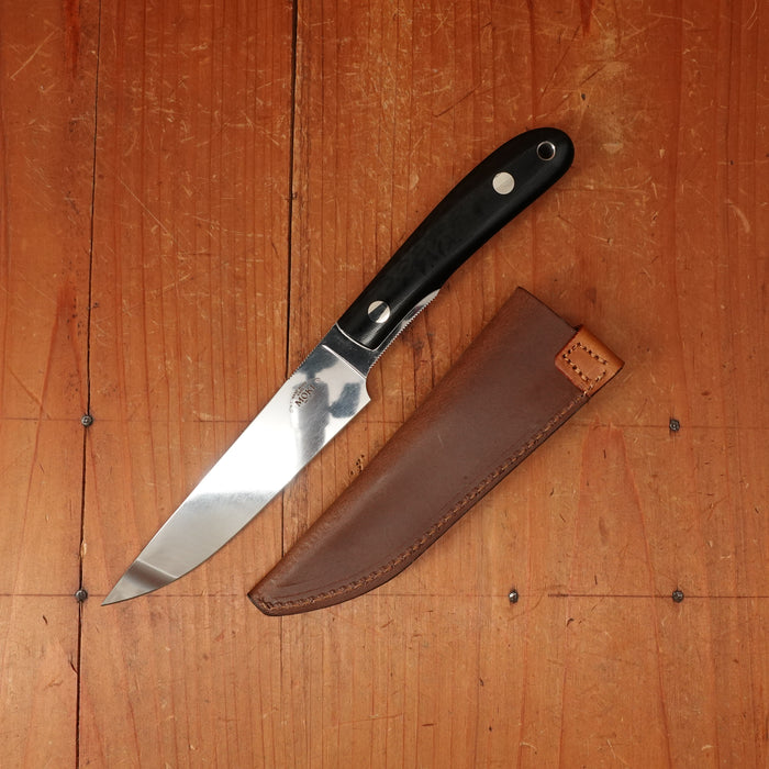MOKI Banff 86mm Fixed Blade VGXEOS Linen Micarta Handle
