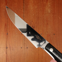 MOKI Banff 86mm Fixed Blade VGXEOS Linen Micarta Handle