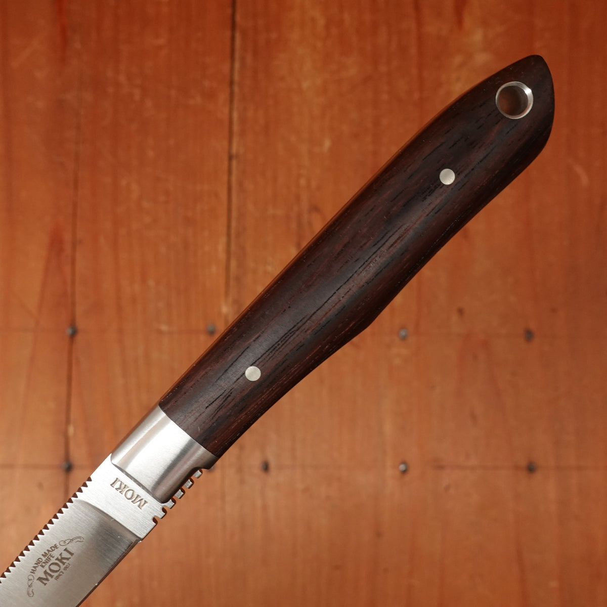 MOKI Trout & Bird 78mm Fixed Blade Wood Handle