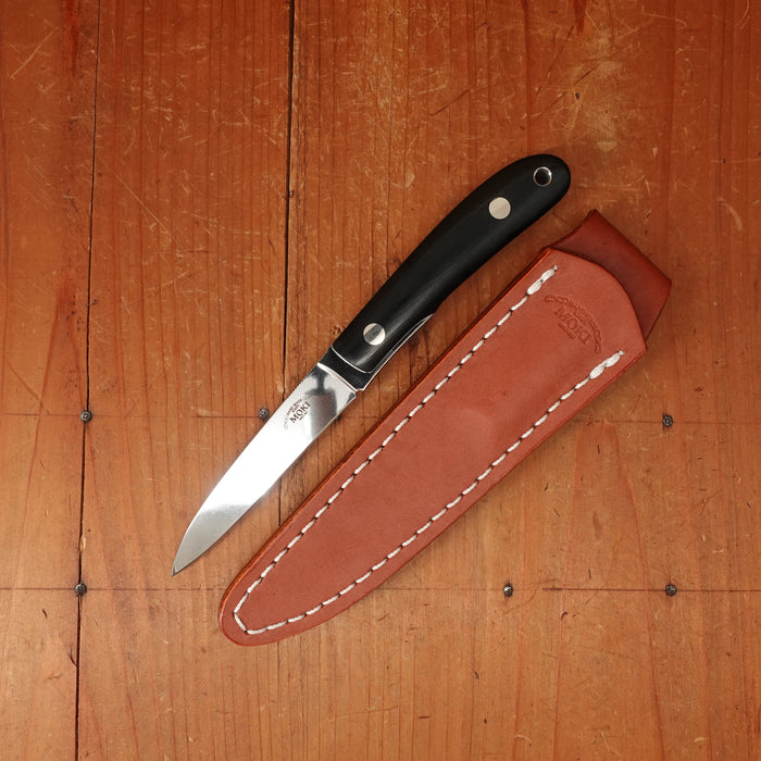 MOKI Banff 75mm Fixed Blade Linen Micarta Handle