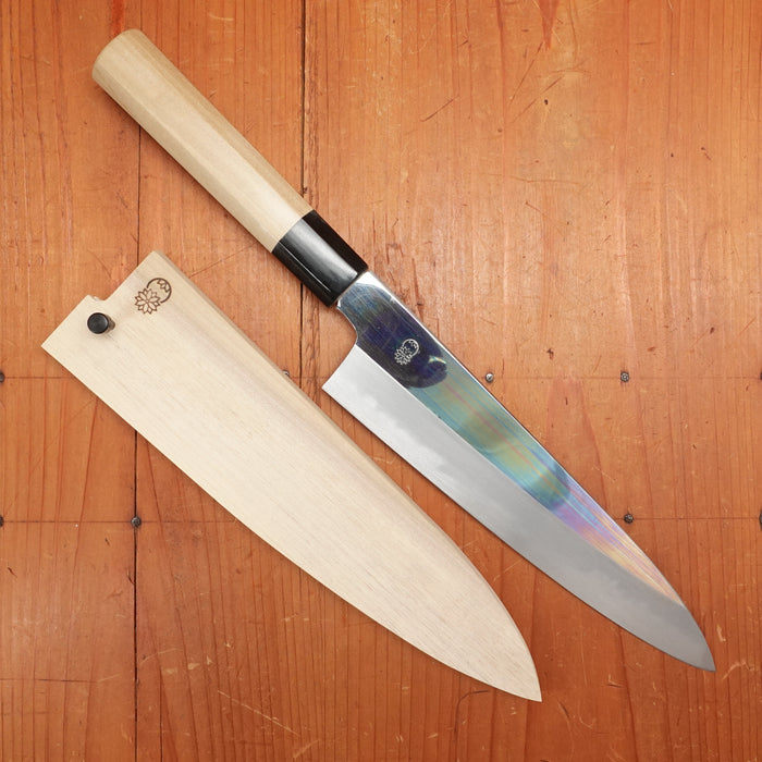 Sakai Kikumori Choyo 210mm Gyuto Shirogami 2 with Saya