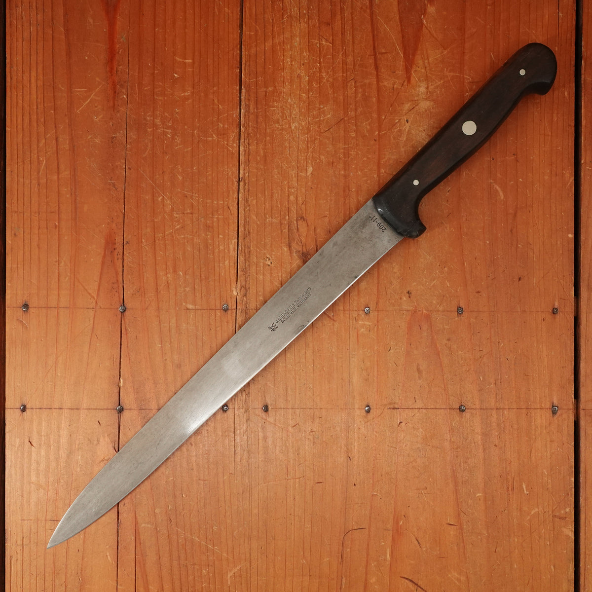 J A Henckels 11" Slicer 209-11" Carbon Steel Solingen 1950s