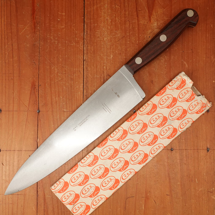 New Old Stock Case XX New Old Stock 10" Chef Knife Carbon Steel USA 1950s-60s