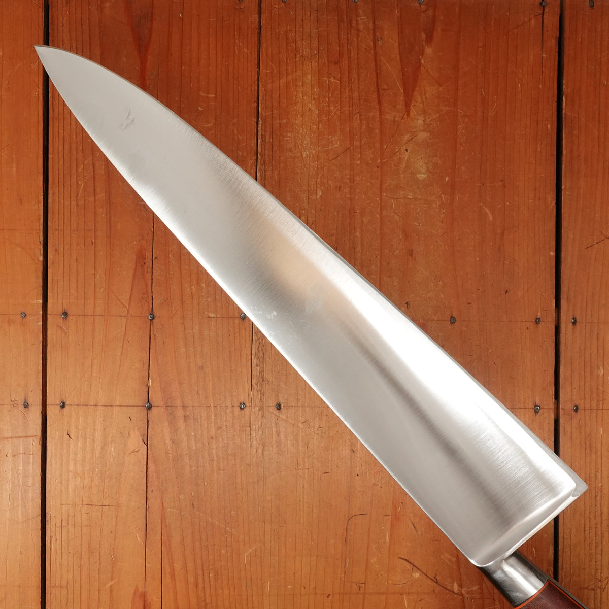 K Sabatier 13" Chef Knife Carbon Steel Custom Westinghouse Micarta & Orange G10 Handle Thiers 1950s-70s