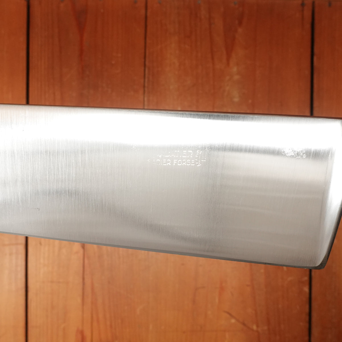 K Sabatier 13" Chef Knife Carbon Steel Custom Westinghouse Micarta & Orange G10 Handle Thiers 1950s-70s