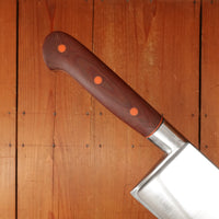 K Sabatier 13" Chef Knife Carbon Steel Custom Westinghouse Micarta & Orange G10 Handle Thiers 1950s-70s