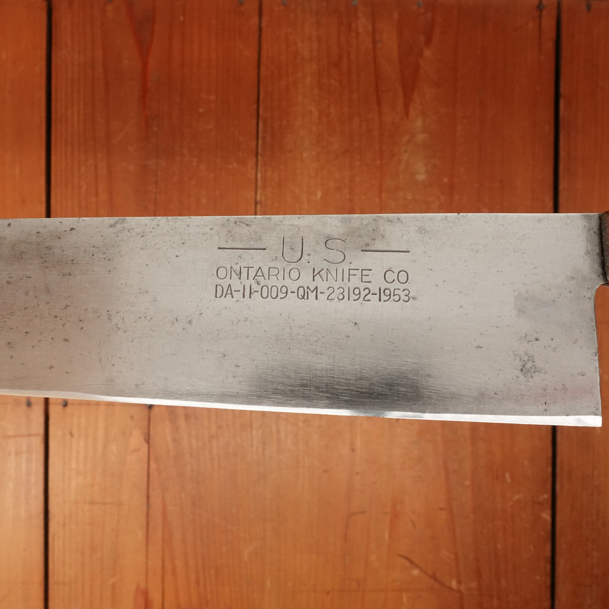 Ontario Knife Co 12" Chef Knife Carbon Steel Beech USA 1953