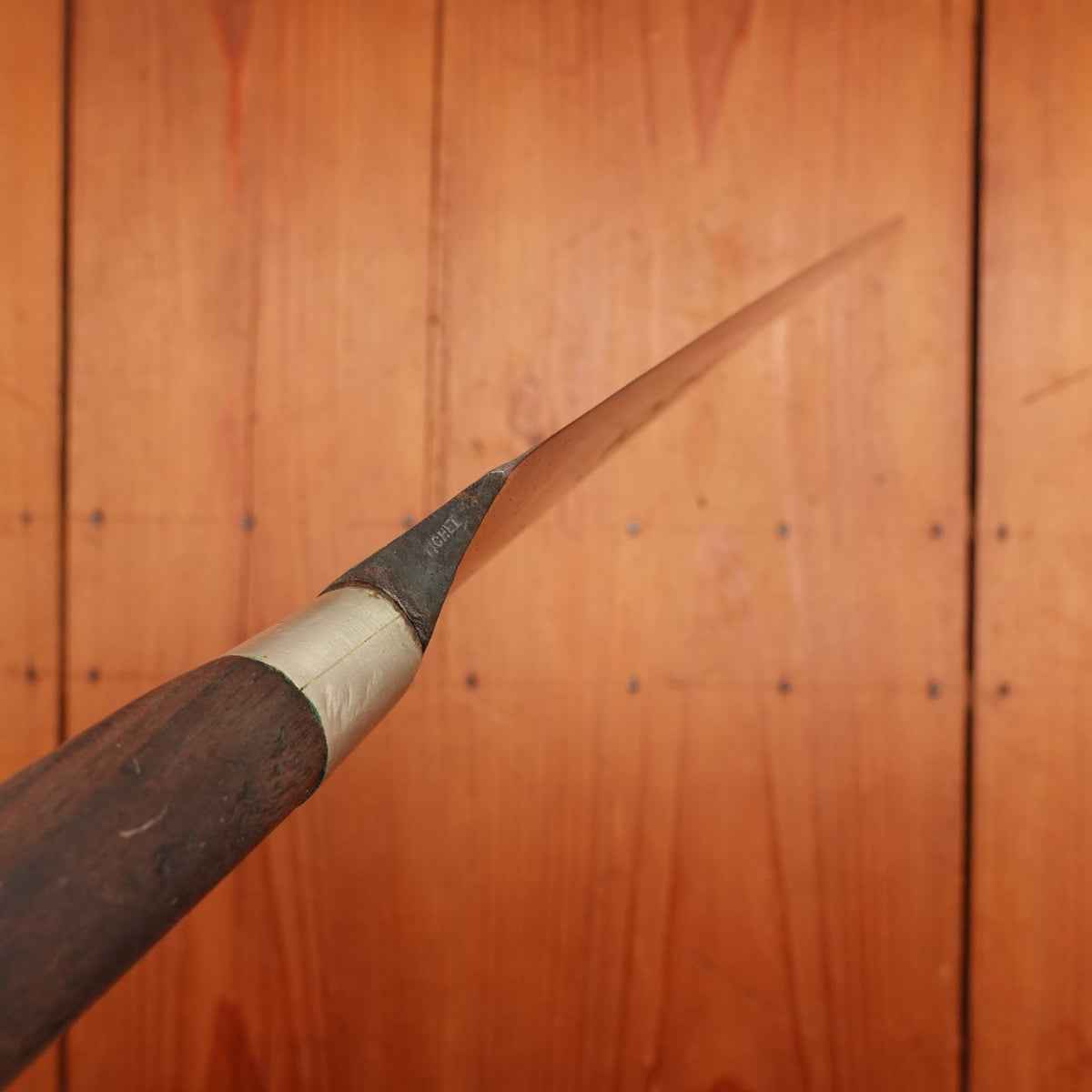 Tichet 13.5" Slicer Carbon Steel & Walnut Late 19th early 20th C