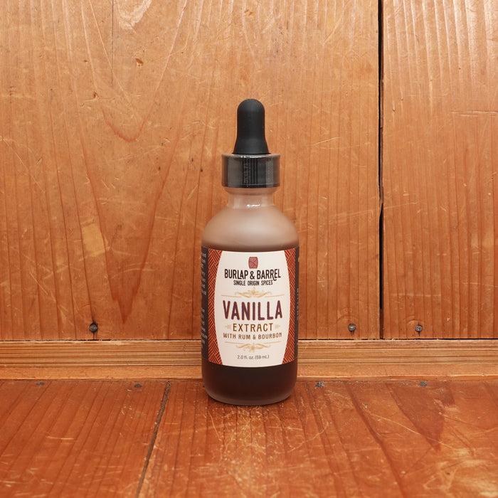 Burlap & Barrel Vanilla Extract with Run & Bourbon - 2floz