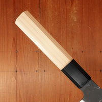 Hatsukokoro Aokitae 180mm Santoku Iron Clad Aogami 2 Kurouchi Octagonal Ho Horn