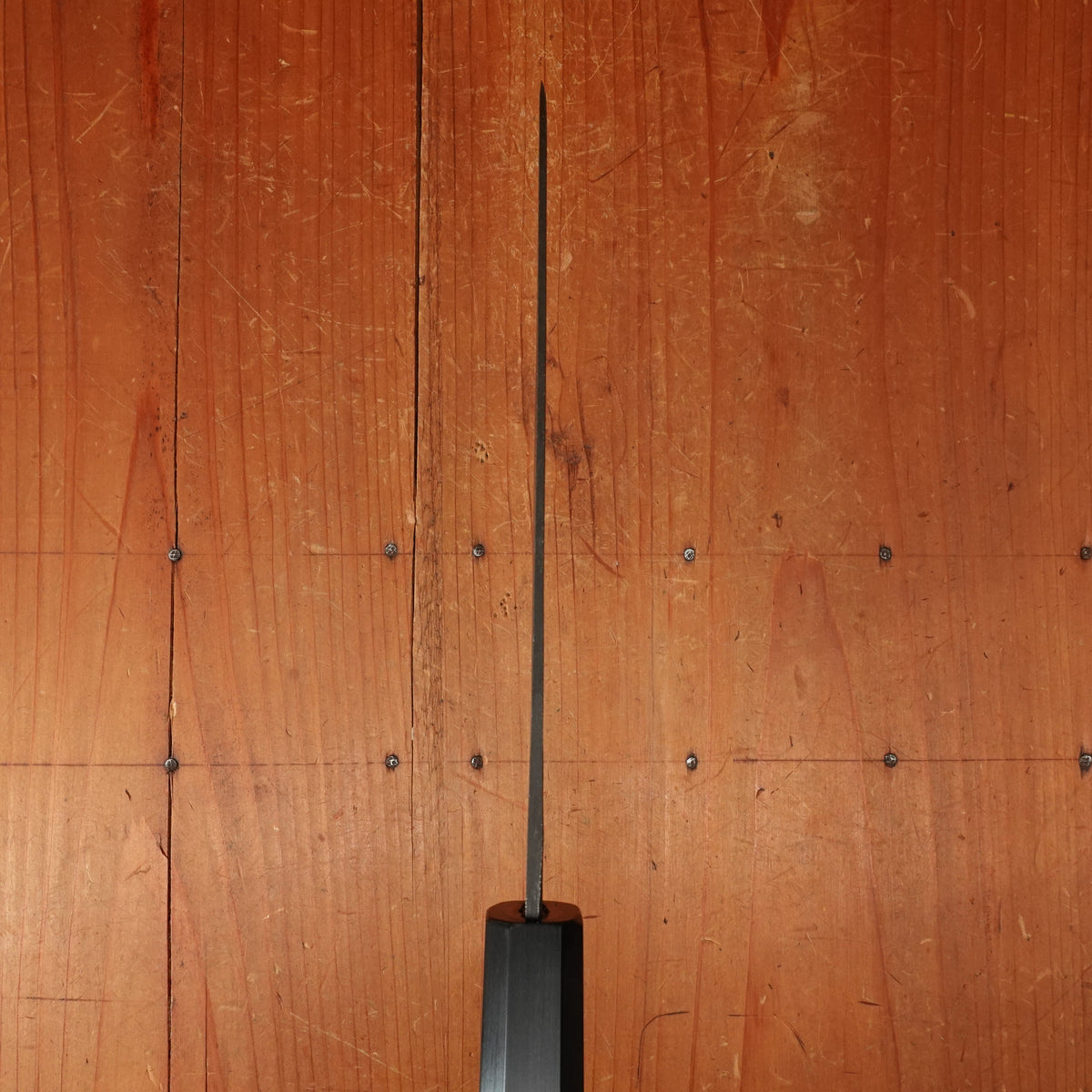 Hatsukokoro Aokitae 180mm Santoku Iron Clad Aogami 2 Kurouchi Octagonal Ho Horn