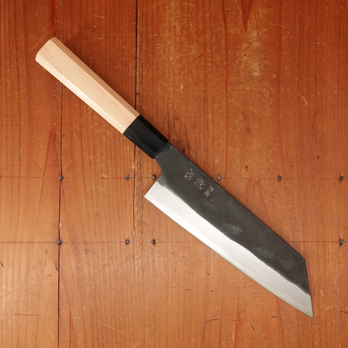 Hatsukokoro Aokitae 200mm Bunka Iron Clad Aogami 2 Kurouchi Octagonal Ho Horn