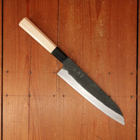 Hatsukokoro Aokitae 220mm Gyuto Iron Clad Aogami 2 Kurouchi Octagonal Ho Horn