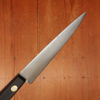 New Old Stock La Suprema 4.5" Paring Knife Carbon Plum Wood Handle Maniago, Italy ~1950s 60s
