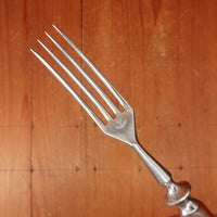 Ed Wusthof Luncheon Knife and Fork 4 Two Piece Settings Stainless & Butterscotch Celluloid Solingen 1920s-30s