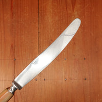 Ed Wusthof Luncheon Knife and Fork 4 Two Piece Settings Stainless & Butterscotch Celluloid Solingen 1920s-30s