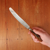 Ed Wusthof Luncheon Knife and Fork 4 Two Piece Settings Stainless & Butterscotch Celluloid Solingen 1920s-30s