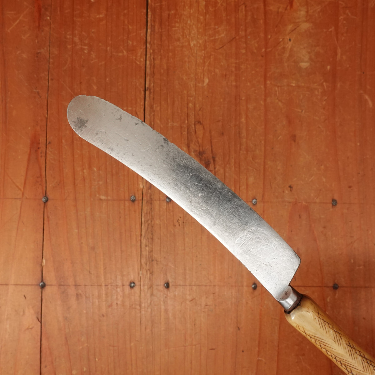 Joseph Brammall Table Knife Shear Steel & Bone Sheffield 1810s-30s