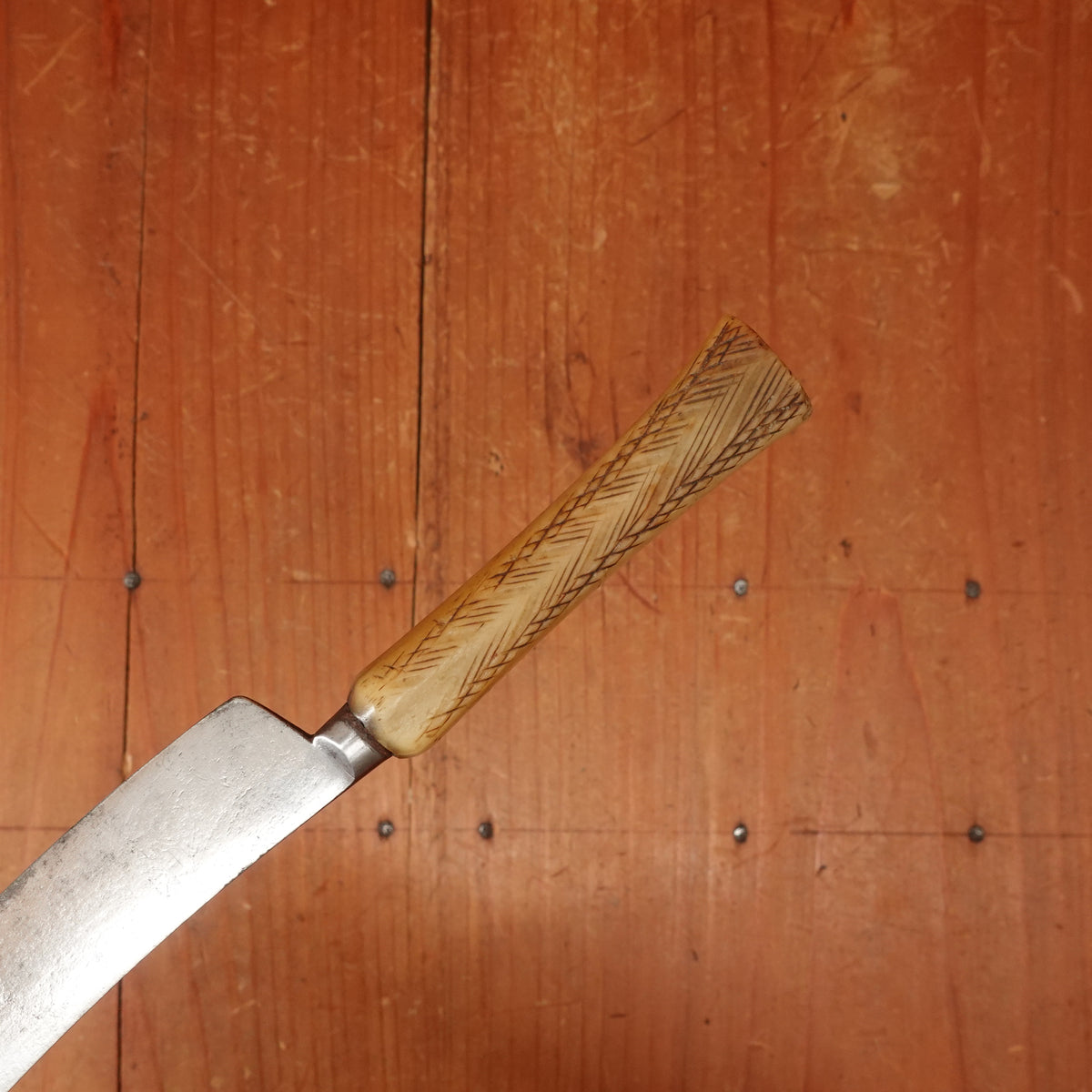Joseph Brammall Table Knife Shear Steel & Bone Sheffield 1810s-30s
