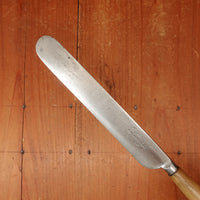 John Wigfall & Co Table Knife Set "Goffed" Carbon Steel & Turned Horn Sheffield 1870s-1880s