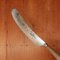 Table Knife & Fork Set "VR Shear Steel" Carbon Steel & Horn Sheffield 1840s-50s