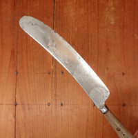 Table Knife & Fork Set "VR Shear Steel" Carbon Steel & Horn Sheffield 1840s-50s