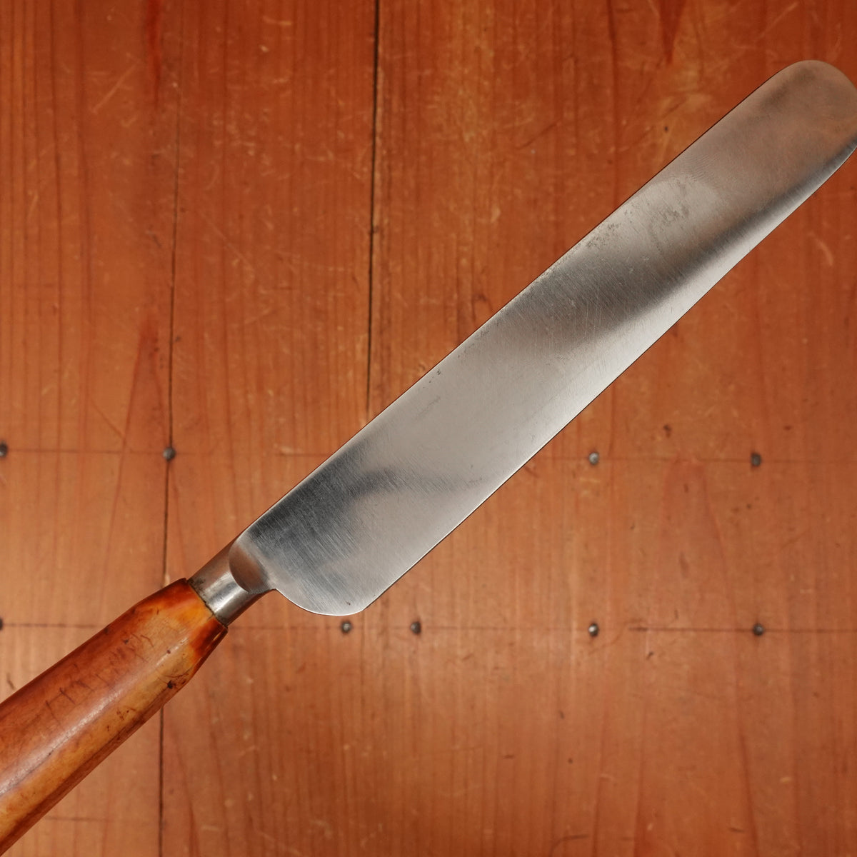 I S Greenberg & Co Table Knife Set "Goffed" Carbon Steel & Stag Sheffield ~1890-1910