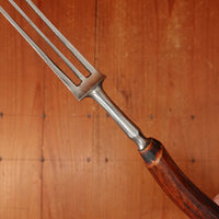 I S Greenberg & Co Table Knife Set "Goffed" Carbon Steel & Stag Sheffield ~1890-1910