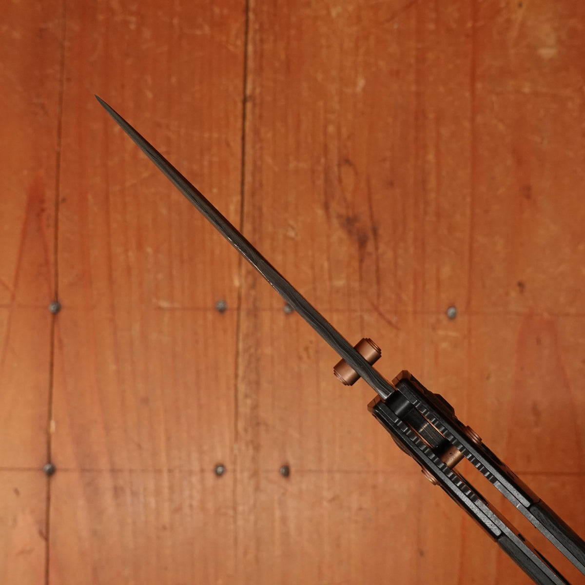 Benchmade 15085BK-2601 Limited Edition Mini Crooked River Clip Point Damasteel Blade Carbon Fiber Handle