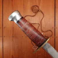 Thiers Issard 270mm Champagne Saber Stainless Stacked Leather Handle France 1990s?