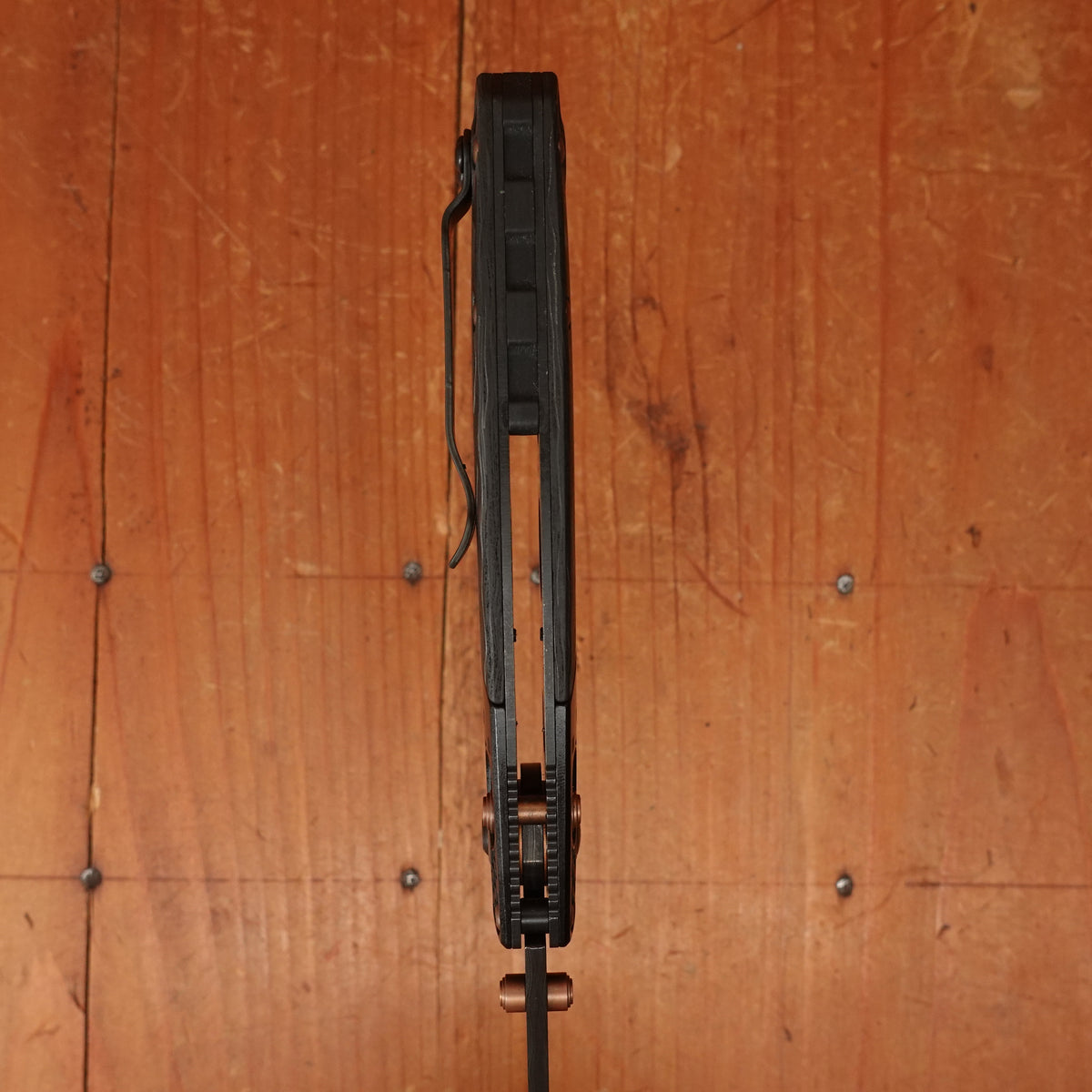 Benchmade 15085BK-2601 Limited Edition Mini Crooked River Clip Point Damasteel Blade Carbon Fiber Handle