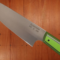 Silverthorn 7.5" Chef R2 XHP Semi Stainless Steel Green & Black G10 Handle