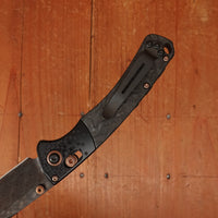 Benchmade 15085BK-2601 Limited Edition Mini Crooked River Clip Point Damasteel Blade Carbon Fiber Handle