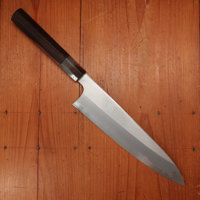 Hitohira Togashi 240mm Gyuto Aogami 1 Macasser Ebony Dark Honey Horn