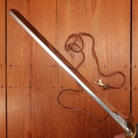 Thiers Issard 270mm Champagne Saber Stainless Stacked Leather Handle France 1990s?