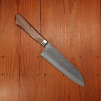 Hitohira TD 170mm Santoku Stainless Clad Aogami 2 Nashiji Western Handle