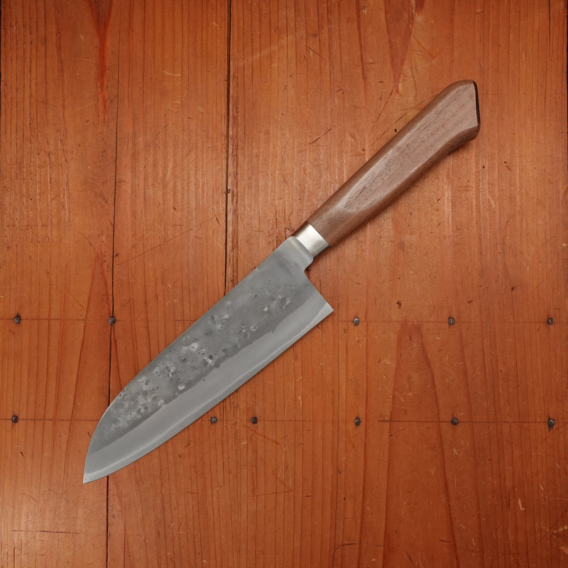 Hitohira TD 170mm Santoku Stainless Clad Aogami 2 Nashiji Western