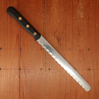 Friedr Herder 8” Serrated Round Nosed Serrated Meat Slicer “Fleiss Schnitt" Constant Series Stainless Steel Solingen 1950s 60s