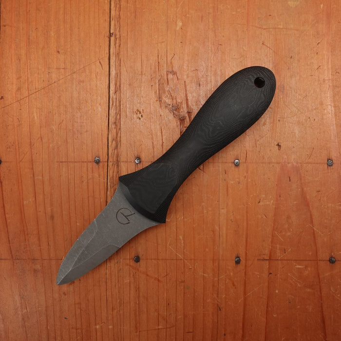 Alma Knife Co. Carolina Shucker N690 - Stonewash Black / Grey Micarta