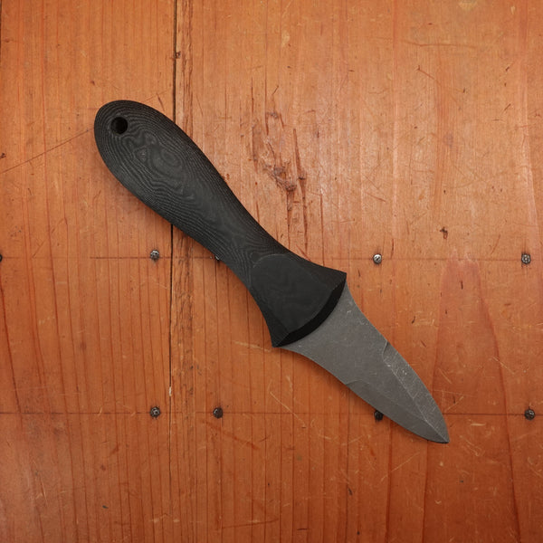 Alma Knife Co. Carolina Shucker N690 - Stonewash Black / Grey Micarta