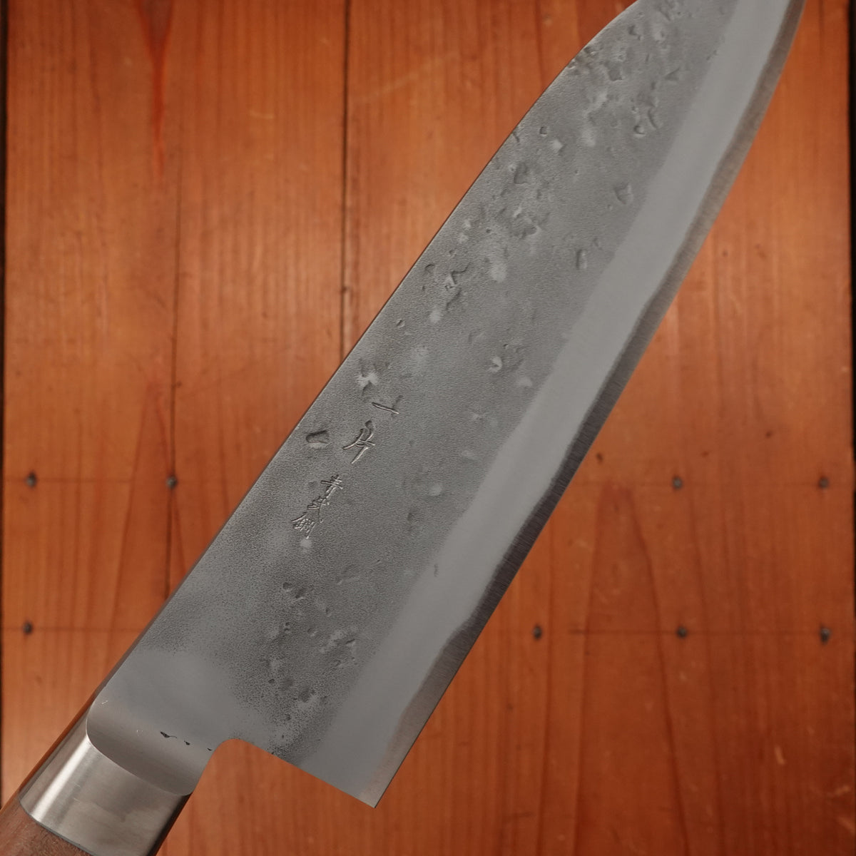 Hitohira TD 170mm Santoku Stainless Clad Aogami 2 Nashiji Western Handle