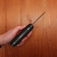 Alma Knife Co. Carolina Shucker N690 Stonewash Black / Grey Micarta Handle