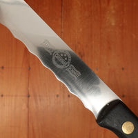 Friedr Herder 8” Serrated Round Nosed Serrated Meat Slicer “Fleiss Schnitt" Constant Series Stainless Steel Solingen 1950s 60s